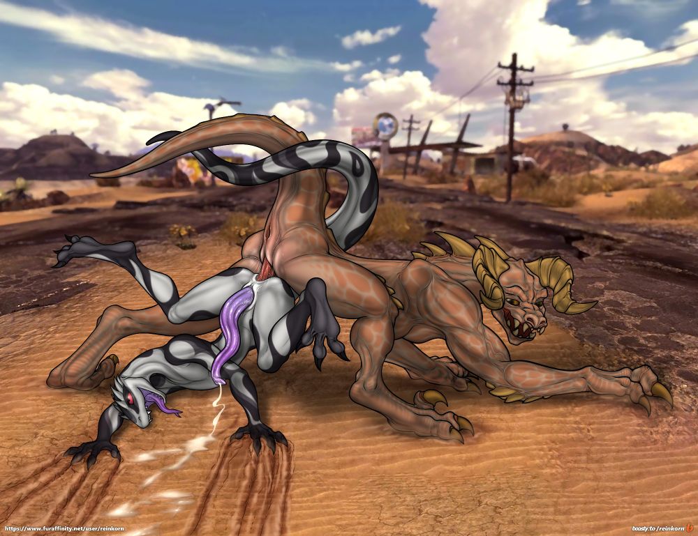 Vel getting knot dragged by a deathclaw