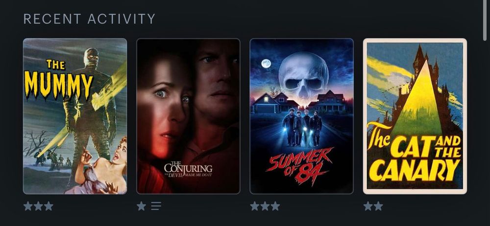 The Mummy
The Conjuring: The Devil Made Me Do It
Summer of 84
The Cat and the Canary