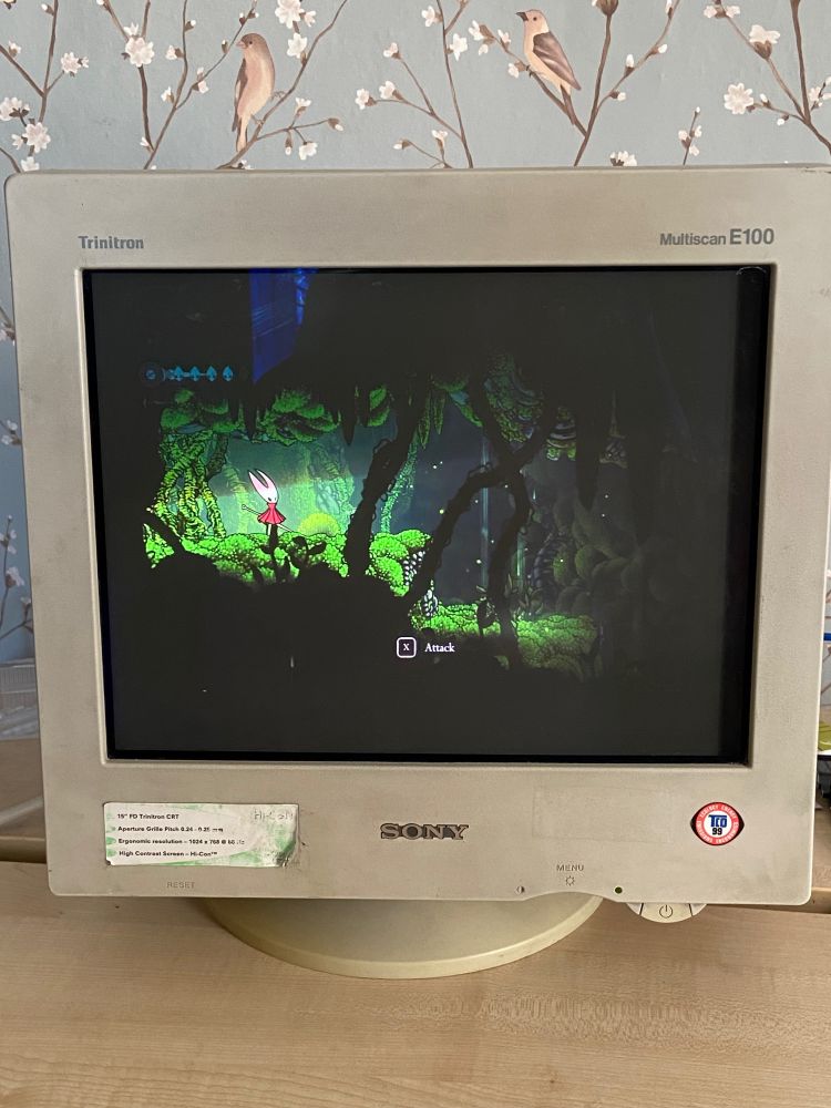 sony crt monitor with silksong 