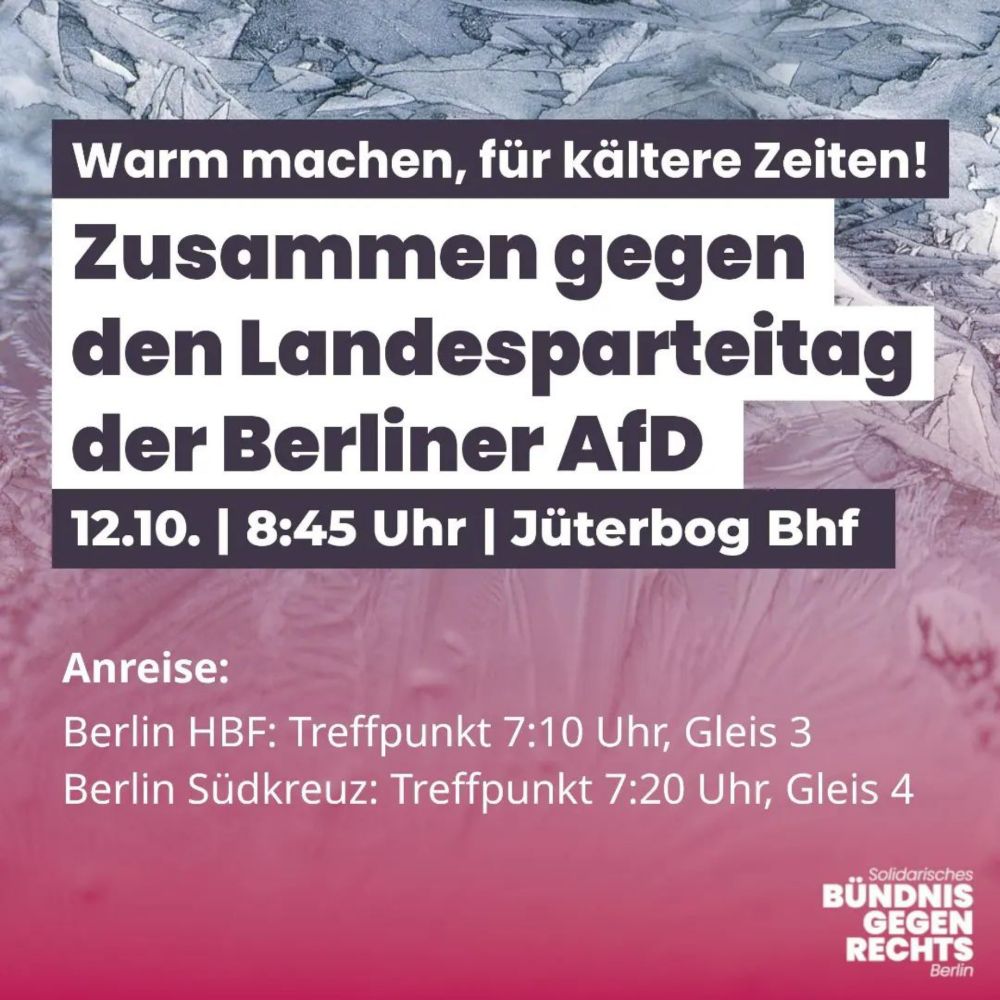 Demo gegen Rechts in Jüterborg, Brandenburg » Zusammen gegen den Landesparteitag der Berliner AfD