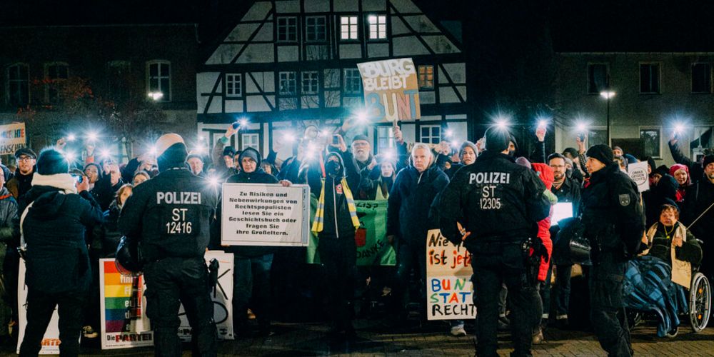 Protest gegen die AfD: Zum ersten Mal Mehrzahl