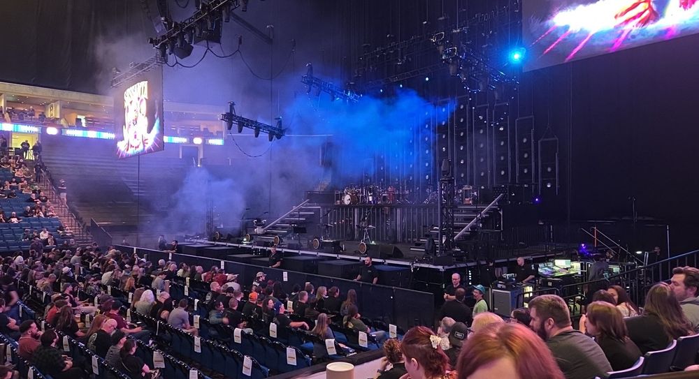 Close view of the empty stage for the Primus, Puscifer and a Perfect Circle show. 