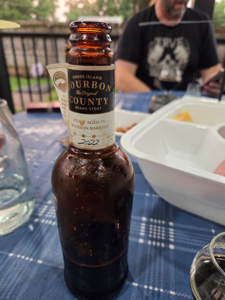 Picture of a bottle of Goose Island Bourbon County Barrel Aged Stout from 2022 