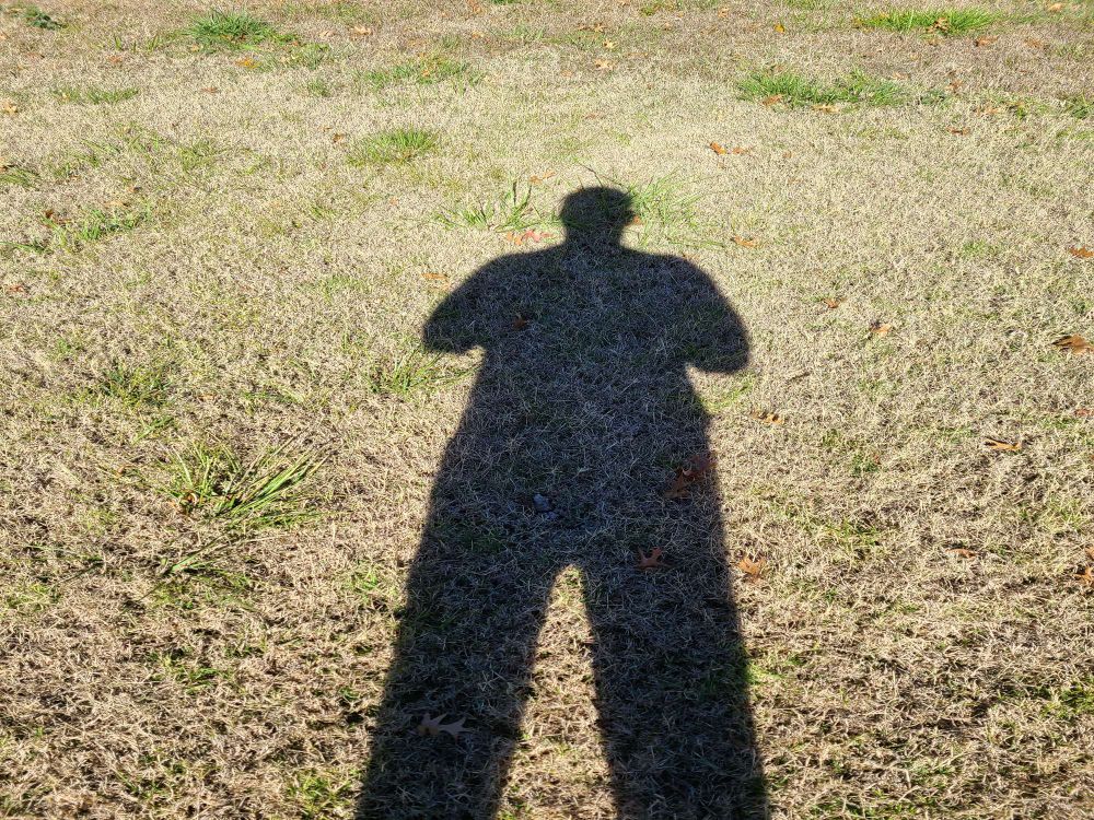 Picture of my shadow on grass 