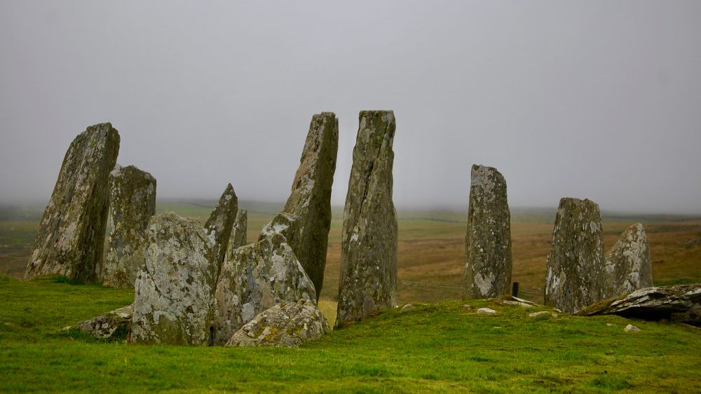 Cairn Holy Cairn 1 - one of two Neolithic chambered tombs overlooking Wigton Bay in Galloway. 