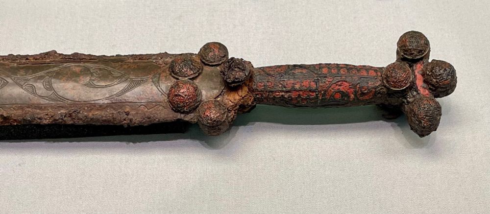 Detail from the ‘Kirkburn Sword’ which was discovered in 1987 in an Iron Age burial at Kirkburn in East Yorkshire. 