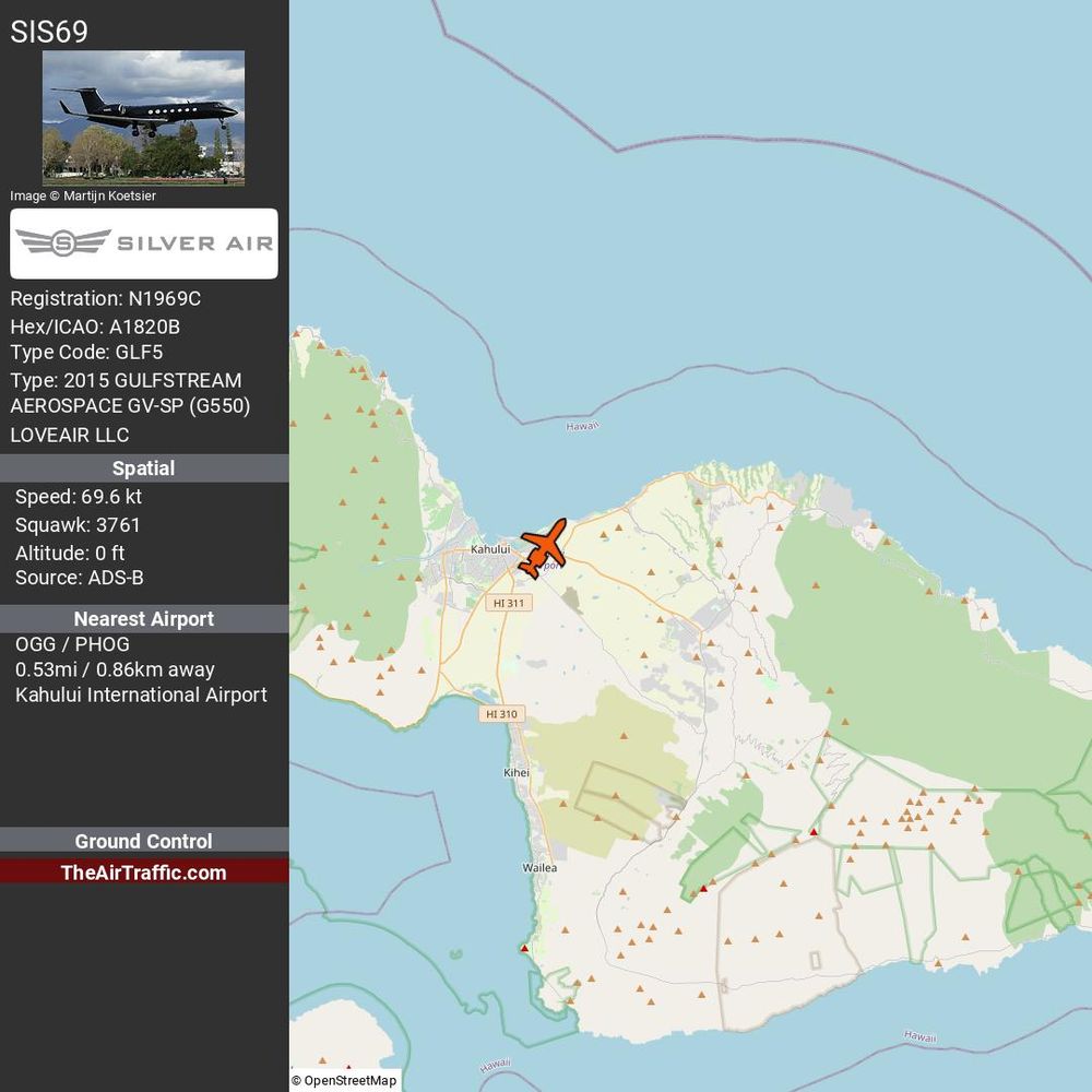 Reg: N1969C On Ground: False Alt: 0 Last Contact: 0:00:01.000465 Trigger: no longer on ground