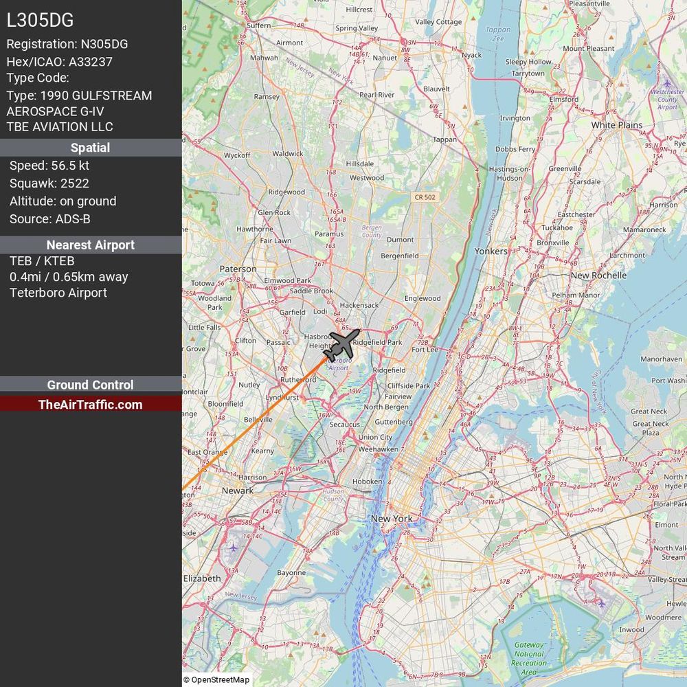 Reg: N305DG On Ground: True Alt: 0 Last Contact: 0:00:00.263927 Trigger: now on ground