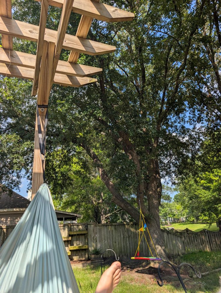 my right foot in a hammock 
