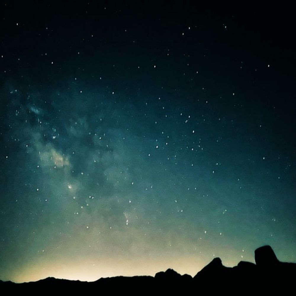 Stars and the Milky Way on a clear night in Joshua Tree. Shot on iPhone.