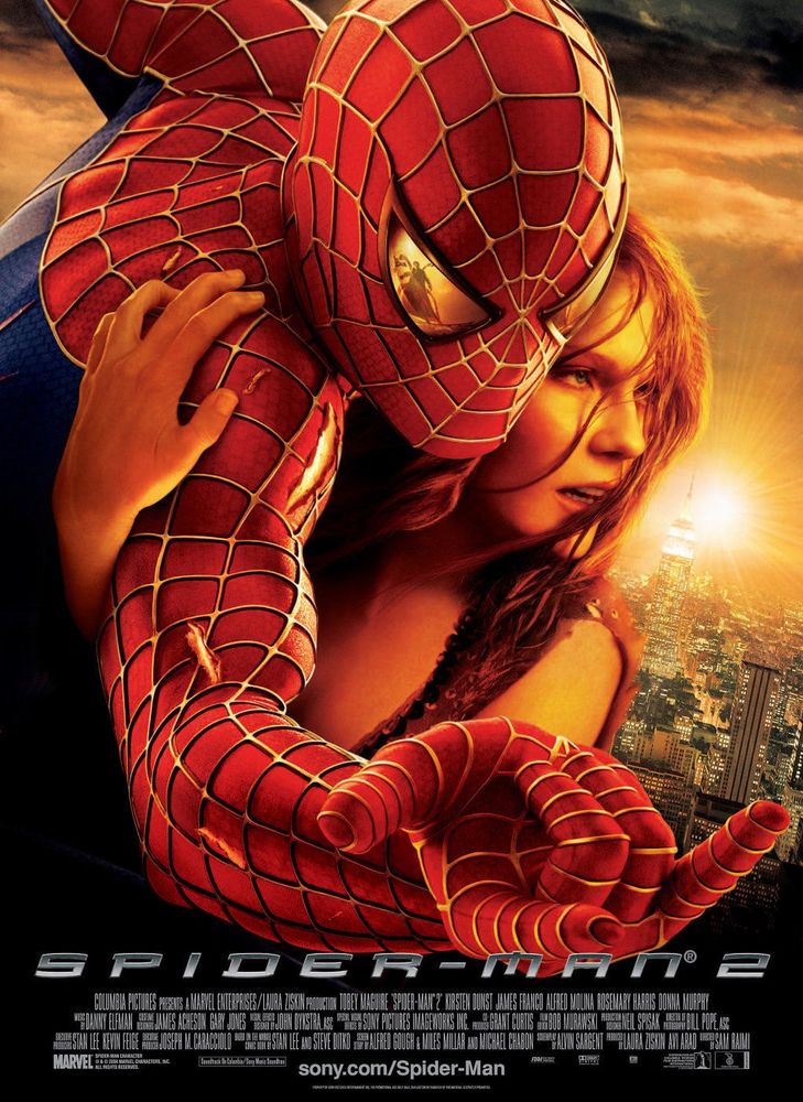 Movie poster for Sam Raimi’s Spider-Man 2