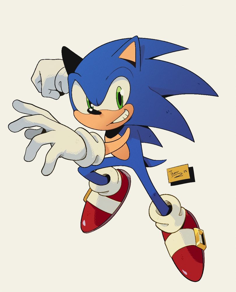 Sonic the Hedgehog drawing.
