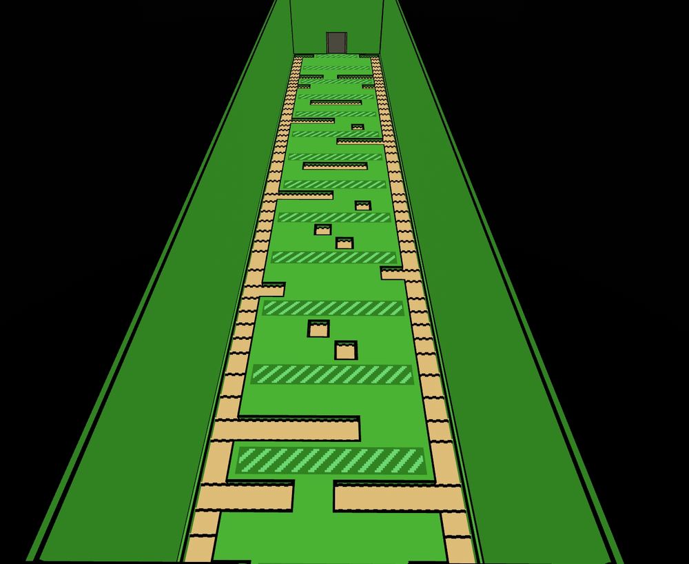 Long hallway number 2. The one I dreaded making. It actually didn't take that long, I just had to duplicate assets I already made and place them accordingly.