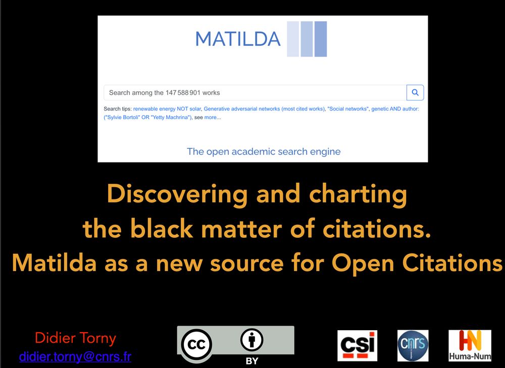 Discovering and charting the black matter of citations. Matilda as a new source for OPen Citations.
