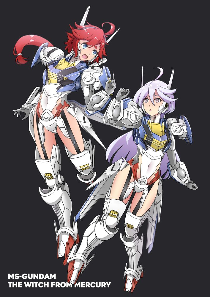 back then i want to make suletta cosplaying as mecha girl gundam aerial alone, but one isn't enough, so i make miorine cosplaying it too