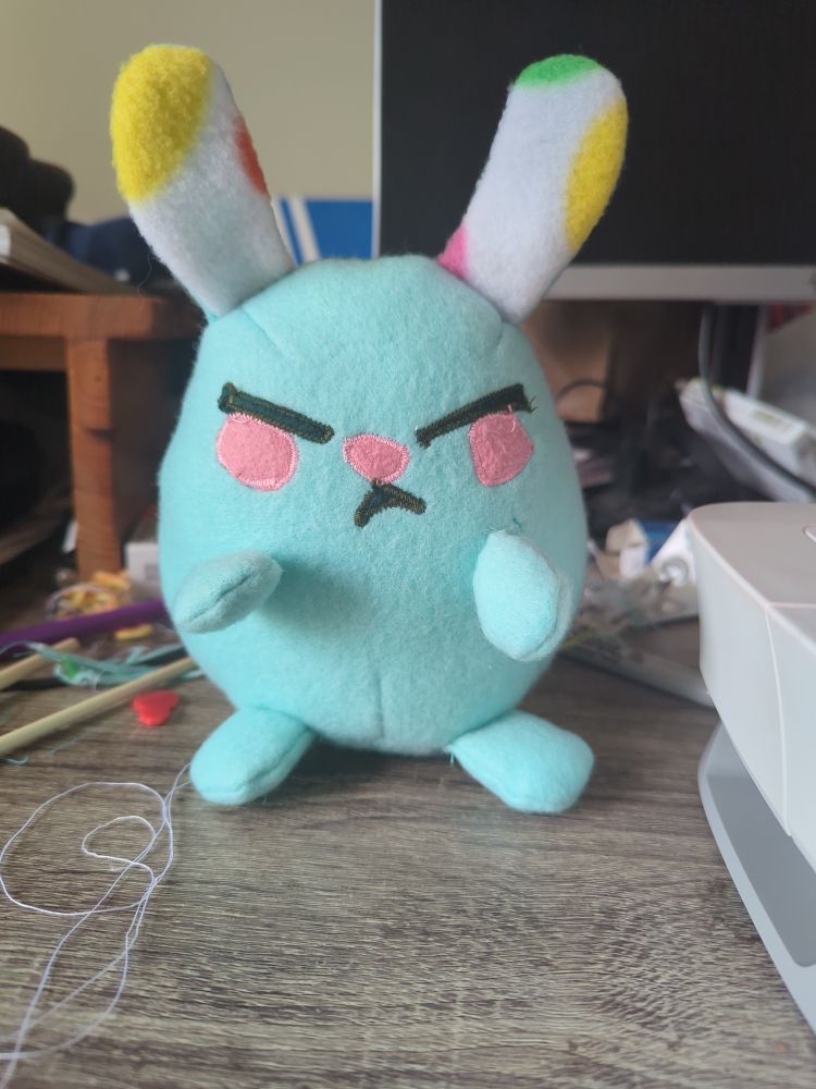 A more complicated rabbit plushie