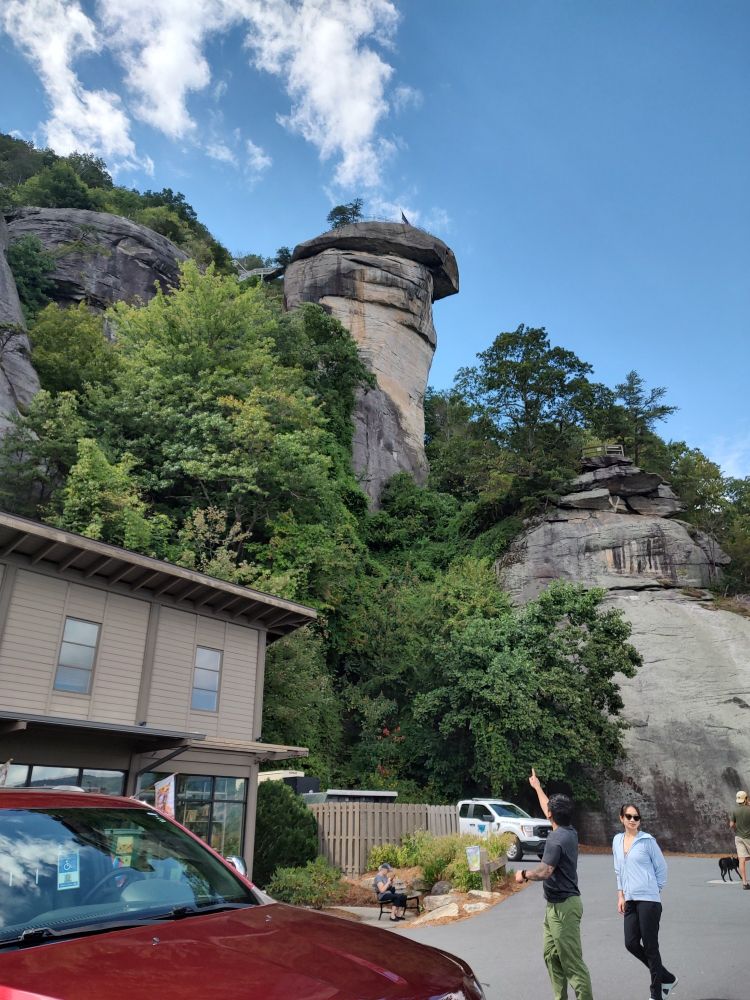 At the foot of Chimney Rock, kind of looks like the underside of a penis