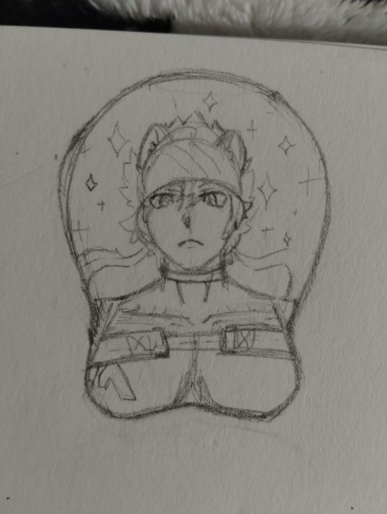 Original pencil sketch of the Diting mousepad.