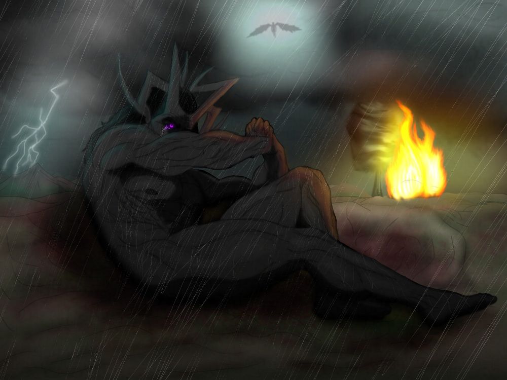 Lucifer Phosphoros in the recreation of Alexander Cabanel's painting, "The Fallen Angel". This illustration is made in 2022 and is the first rendition by Aodh (me)