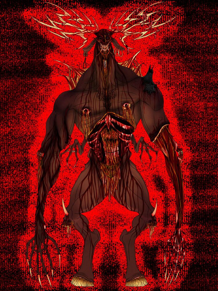 The DVIL'S new form, a disgusting display of filth and violence as the brutal body horror shown is despicable to gaze upon
