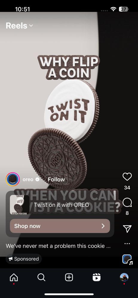 oreo ad saying to "twist on it"