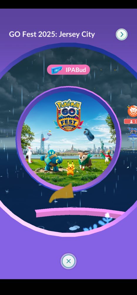Event Pokéstop (purple and spun) of GO Fest 2025: Jersey City.