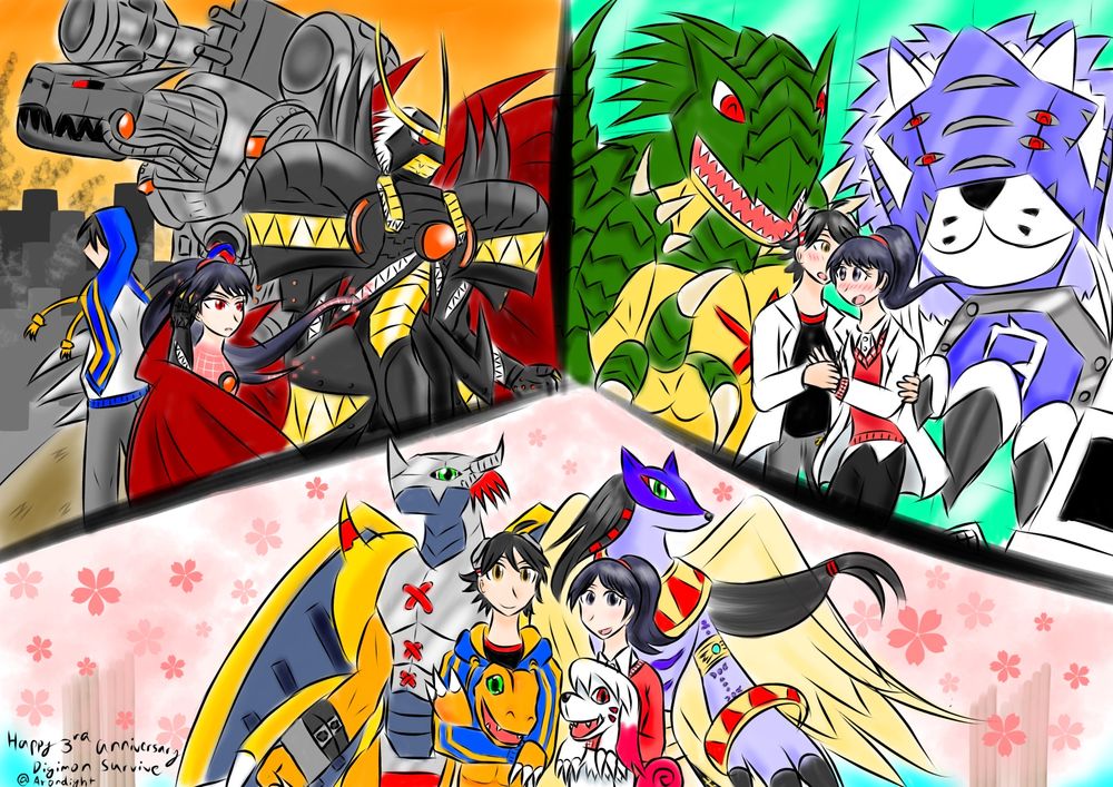 Momotsuka Takuma, Shibuya Aoi, Agumon, Labramon, Wargreymon, Anubismon, Machinedramon, Plutomon, Dinorexmon, Baihumon, アヌビモン, プルートモン