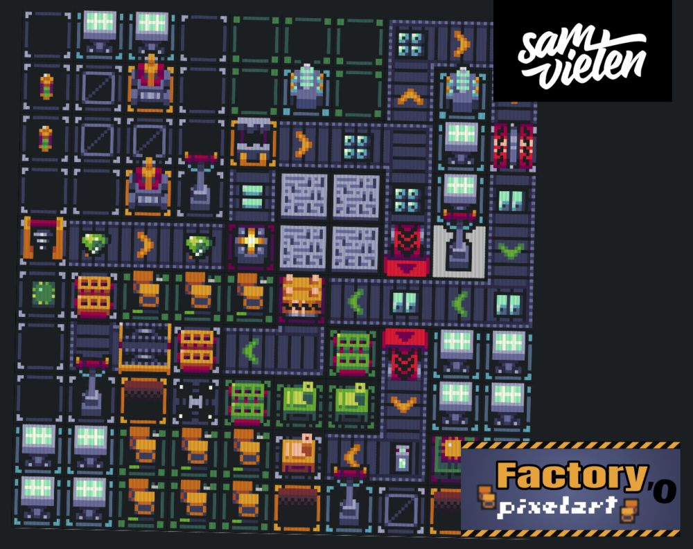 FACTORY O' PIXELART TILESET by Sam