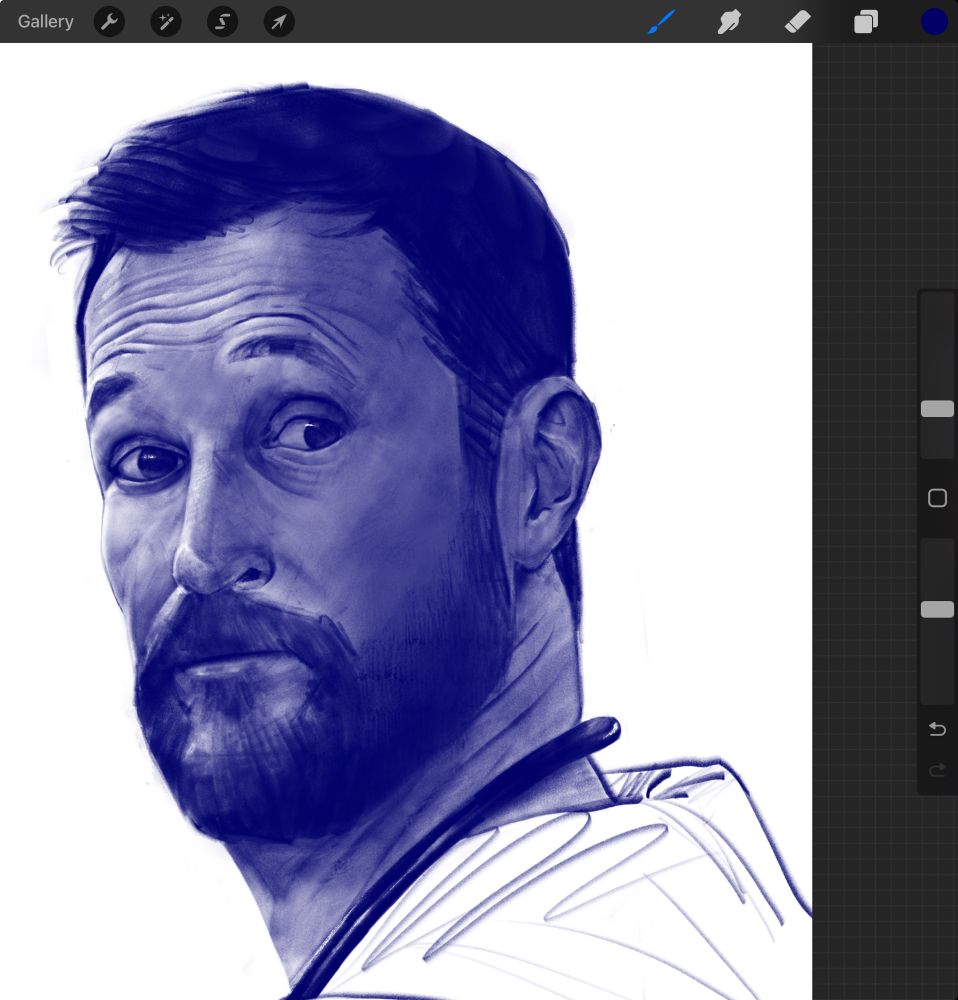 Portrait illustration of Robby (Noah Wyle) from the Pitt 