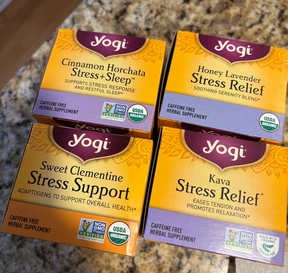4 different stress relief teas 