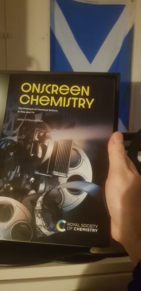 A book, titled "onscreen chemistry"