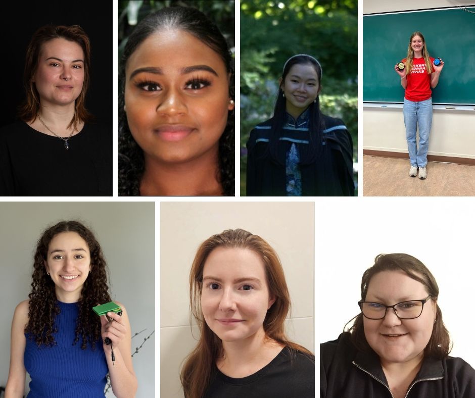 A collage of MMC's new team members: Kris, Samantha, Jolene, Grace, Yasmeen, Emily, and Heather.