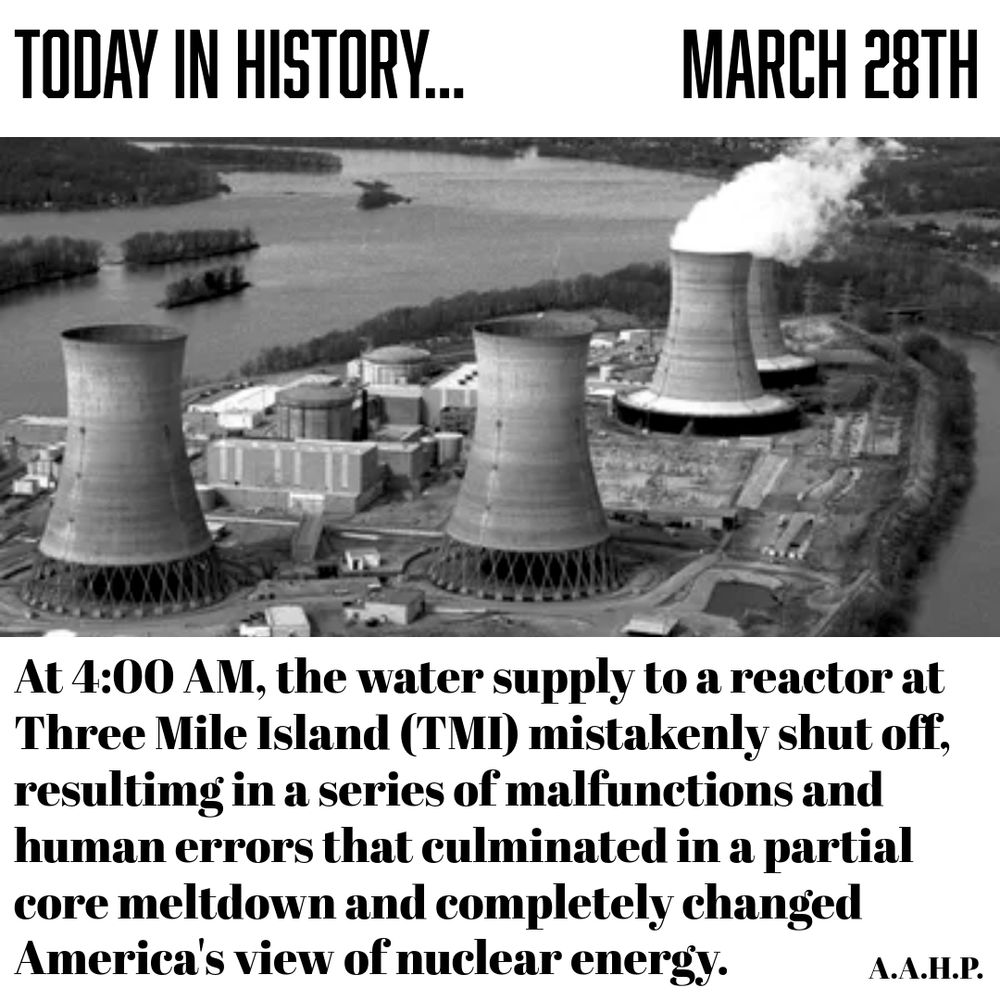 It was very nearly a much worse disaster. #threemileisland #tmi #nuclear #nuclearpower #history #americanhistory 