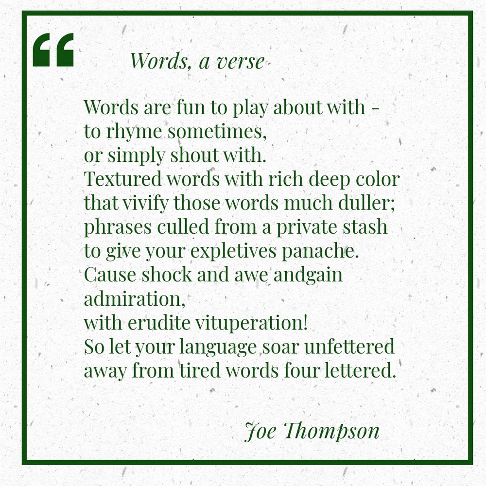 A poem about words