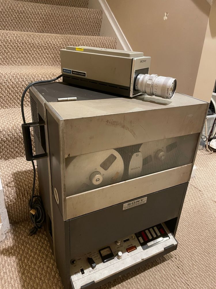 Sony PV-100 with a small sony vidicon camera on top