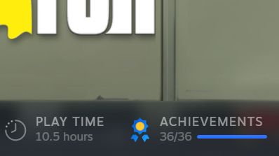 Dispatch playtime 10.5 hours with 36 out of 36 achievements unlocked.