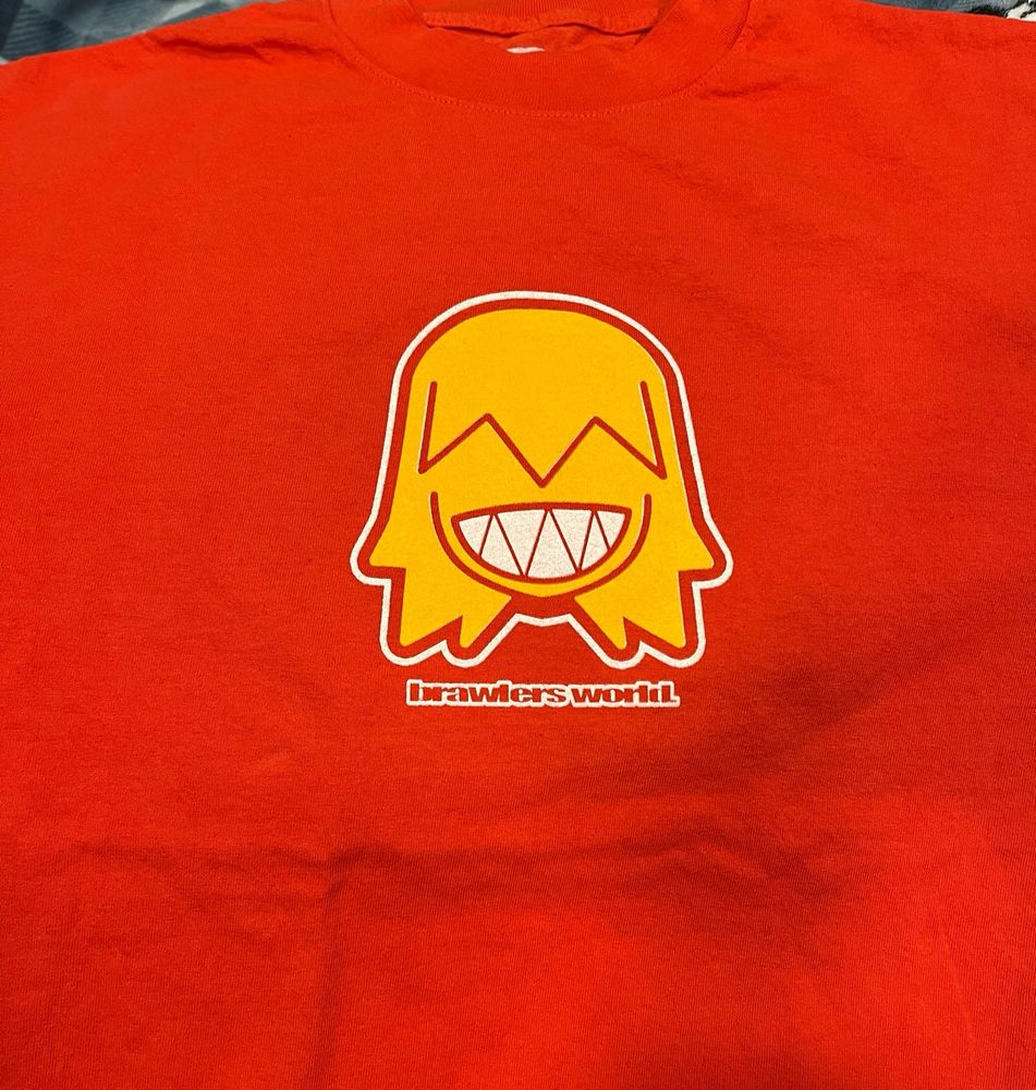 brawlers world red junko tee close up of junko