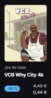 Cover image of the game VCB Why City 4K, depicting a hairy man wearing an apron in front of an urban-style building, having in one hand streetfood hold like a blunt.


