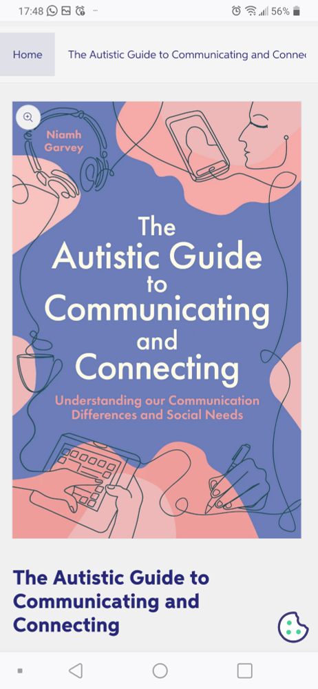Blue and pink book cover to The Autistic Guide to Communicating and Connecting by Niamh Garvey