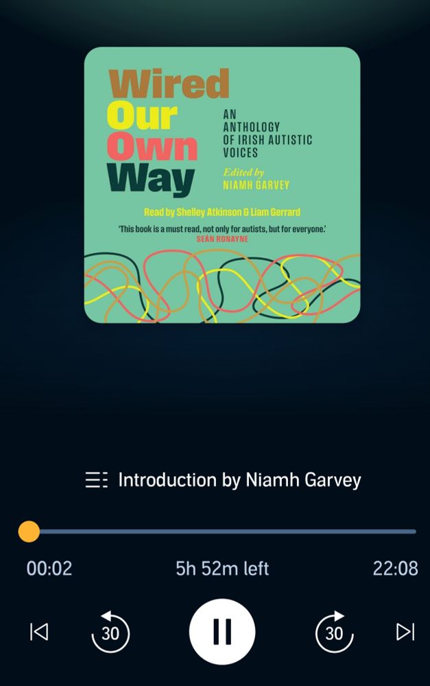 Screenshot of audible file of Wired Our Own Way