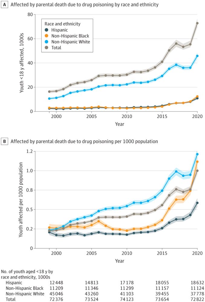 Youth Parental Death Due to Drug Poisoning and Firearm Violence in the US