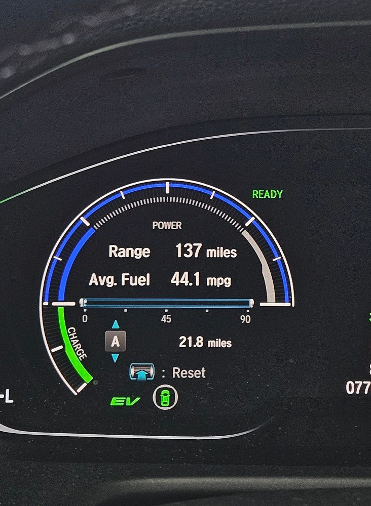Photo of my car trip odometer featuring 21.8 miles driven 