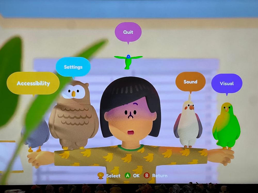 Photo of “to a T” pause menu on my tv