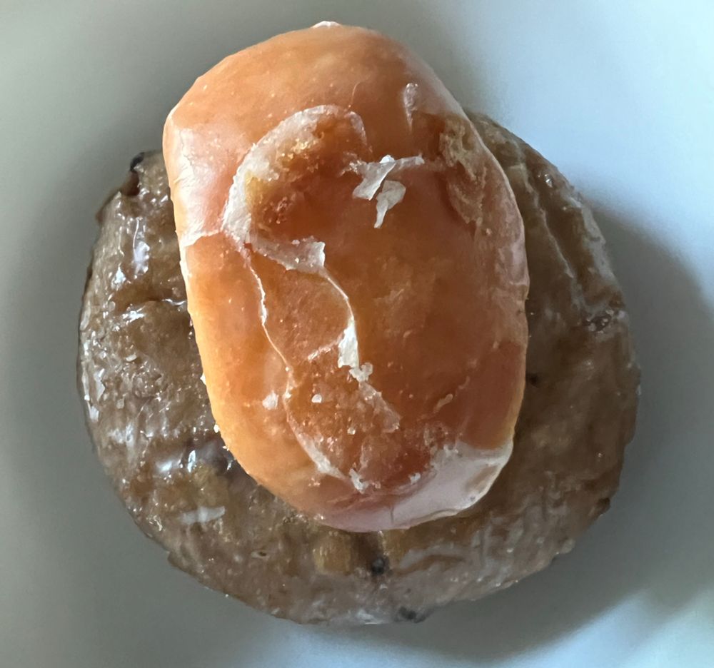 Donut hole on top of another donut
