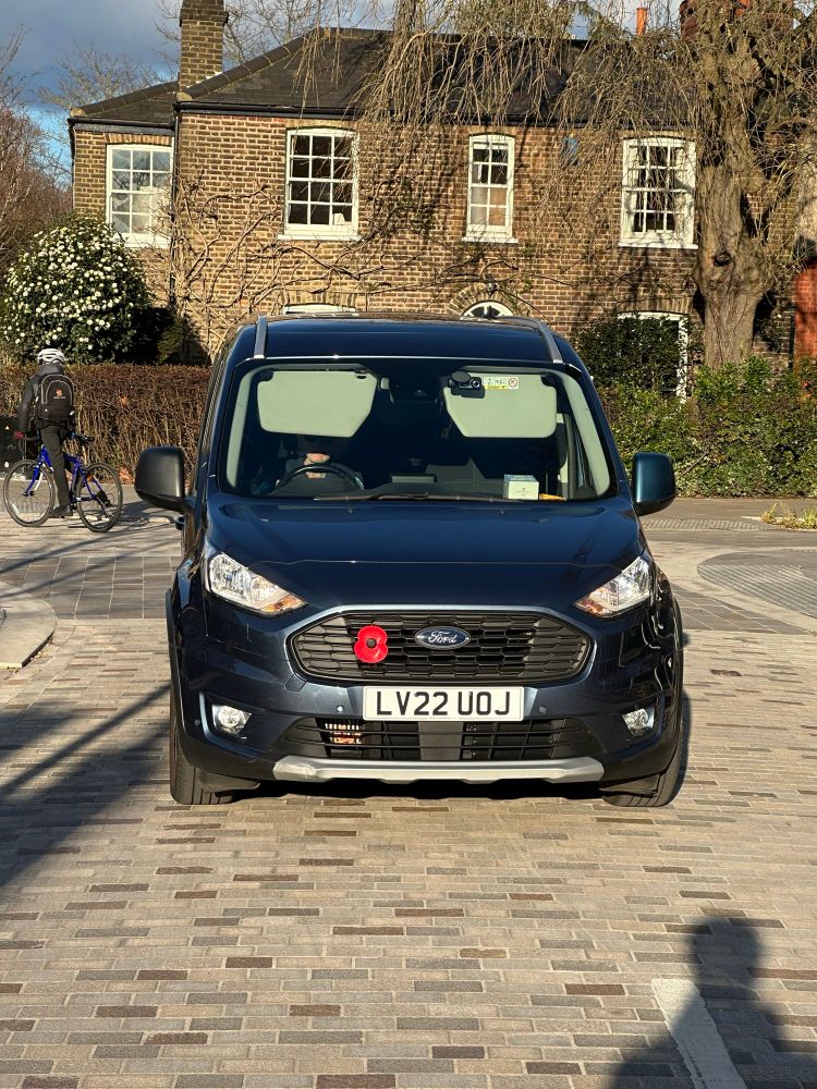 LV22UOJ driving through Dulwich Square, a cycle lane only. 