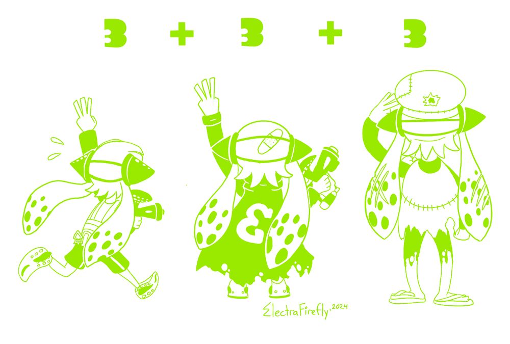 Agent 3 from Splatoon 1-2-3
Their growth from a new recruit on the Squidbeak Splatoon to Octo Expansion’s inner agent and finally the new Captain.