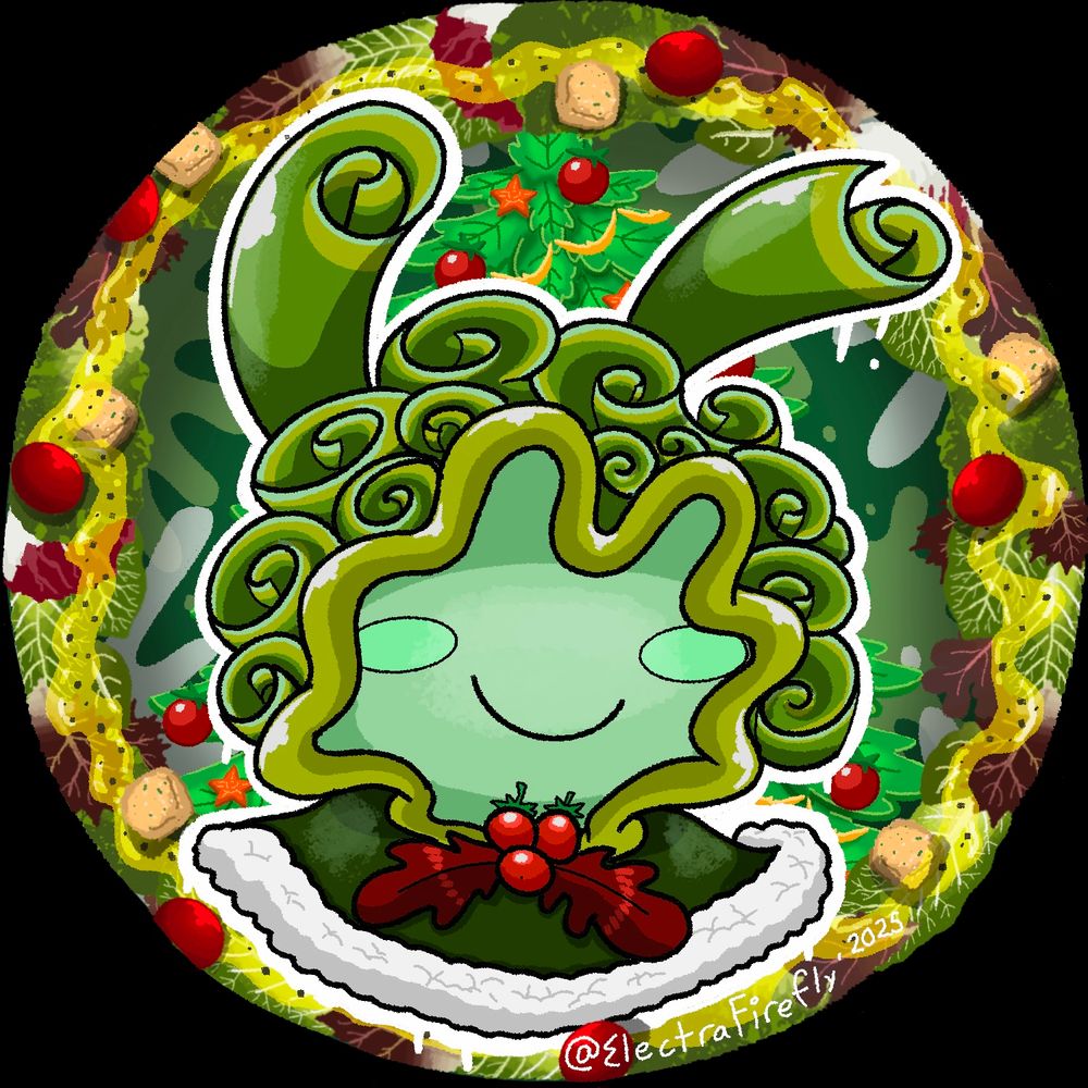 Leif in a salad themed holiday background with Greek dressing
