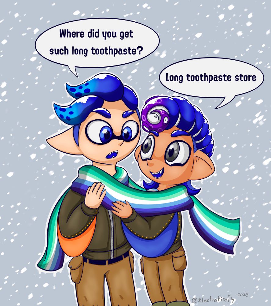 Boomer asks Orv where he got such long toothpaste
Orv replies: Long toothpaste store

(Slight change to the long bacon store meme)