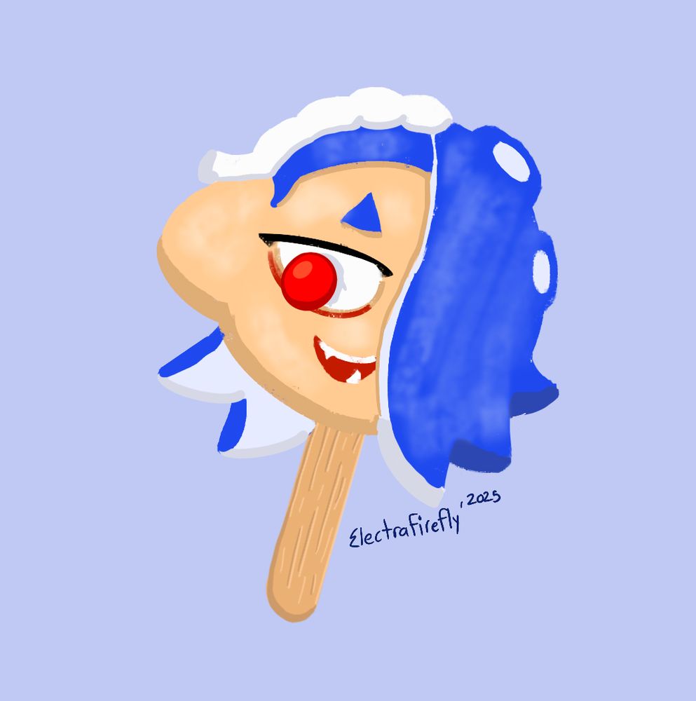 Shiver as an ice pop with gumball eyes
