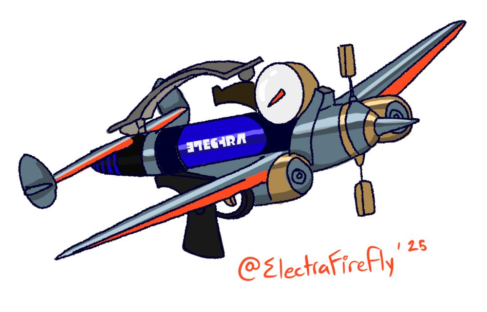 Splash-o matic constructed to look like a Lockeed Electra model 10-E
